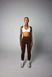 'ICON' SEAMLESS SCRUNCH LEGGINGS - COCOA **FREE GIFT**