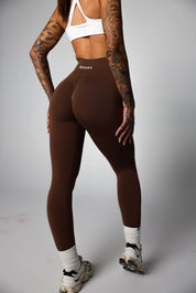'ICON' SEAMLESS SCRUNCH LEGGINGS - COCOA **FREE GIFT**