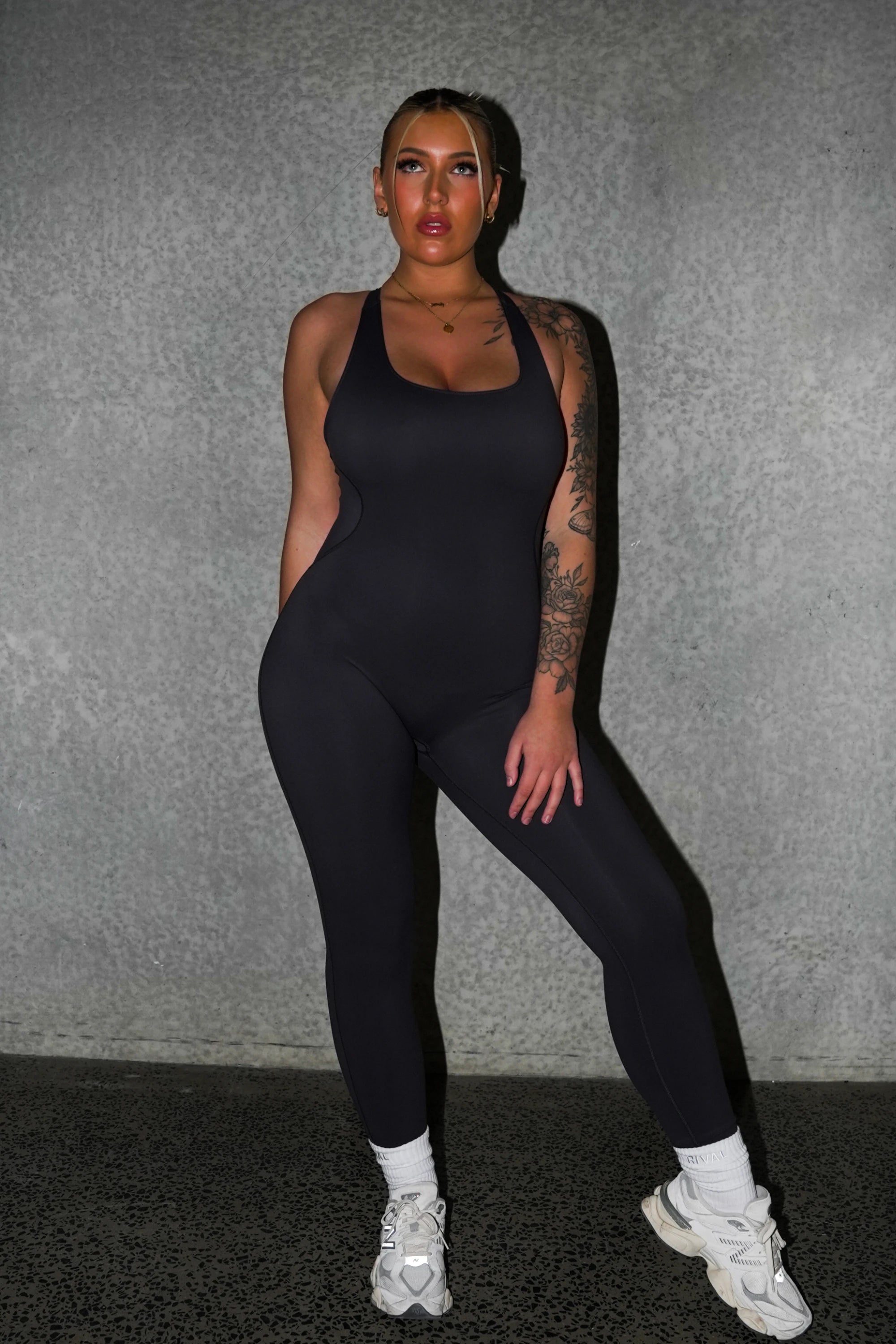 'REPUTATION' JUMPSUIT - CHARCOAL