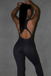 'REPUTATION' JUMPSUIT - CHARCOAL