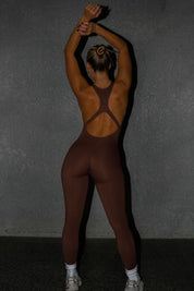 'REPUTATION' JUMPSUIT - COCOA