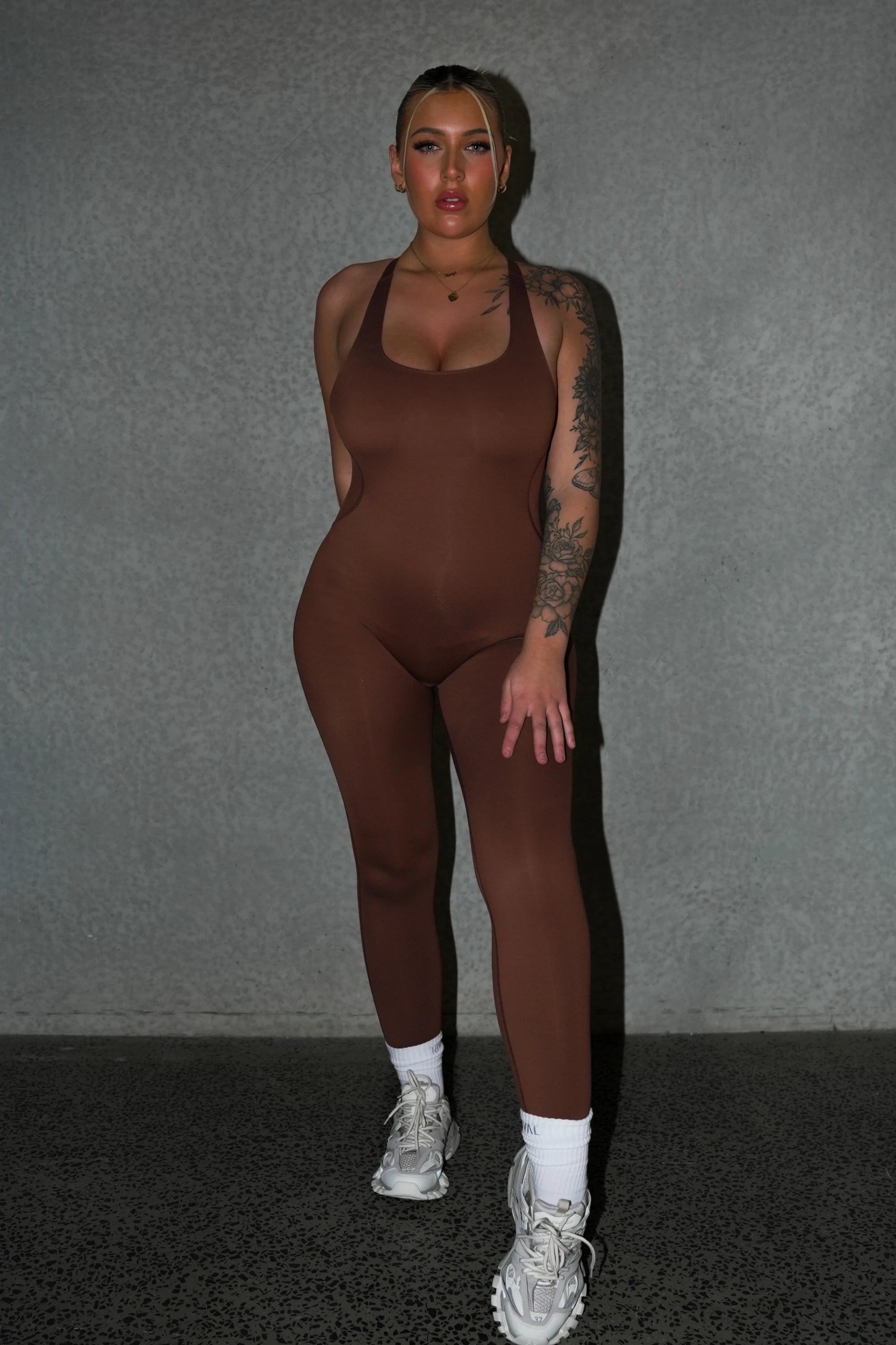 'REPUTATION' JUMPSUIT - COCOA