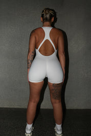 'STATUS' ROMPER - OFF WHITE