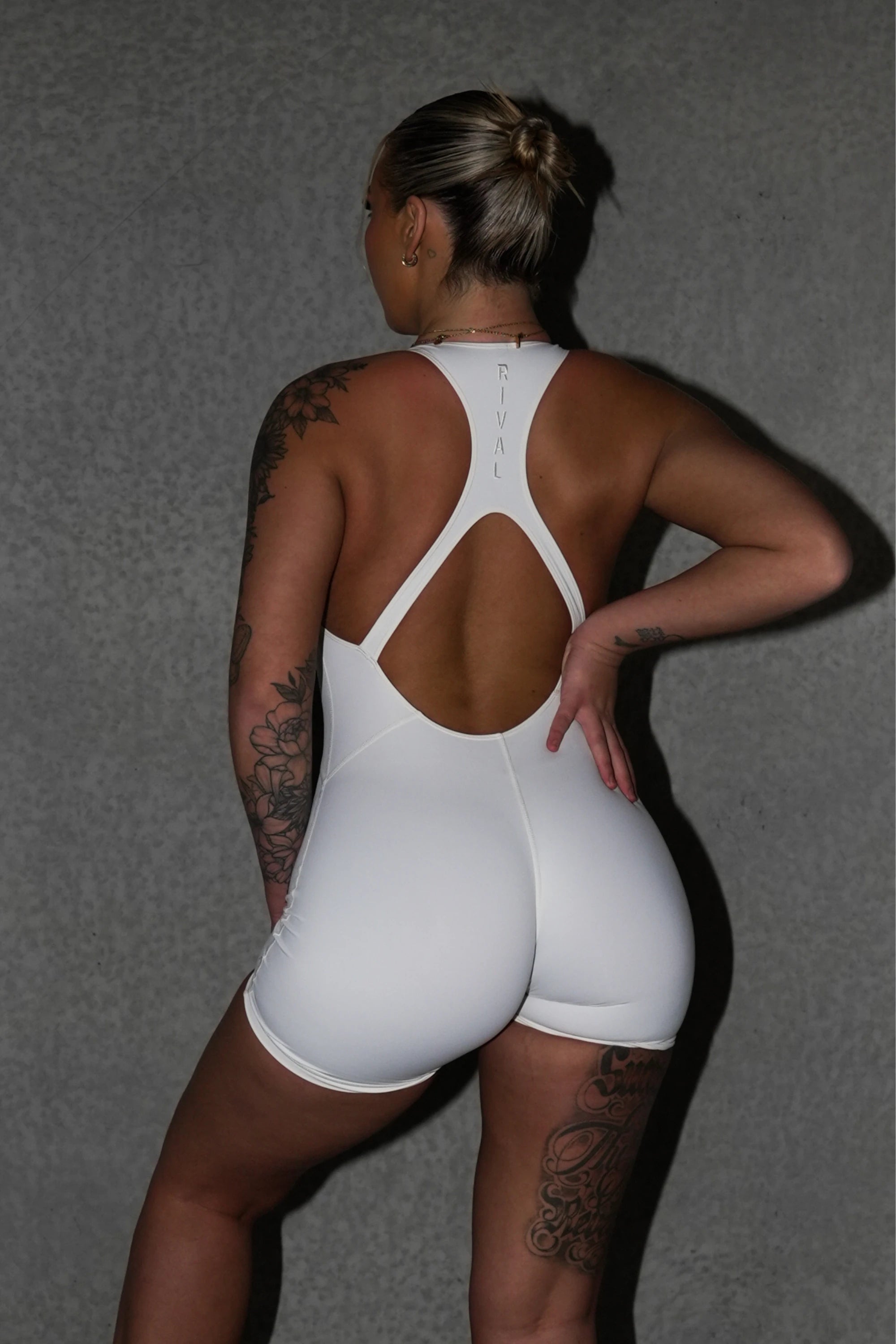 'STATUS' ROMPER - OFF WHITE