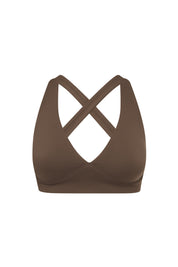 Rival The Label 'VIPER' DEEP V CROP - Cocoa