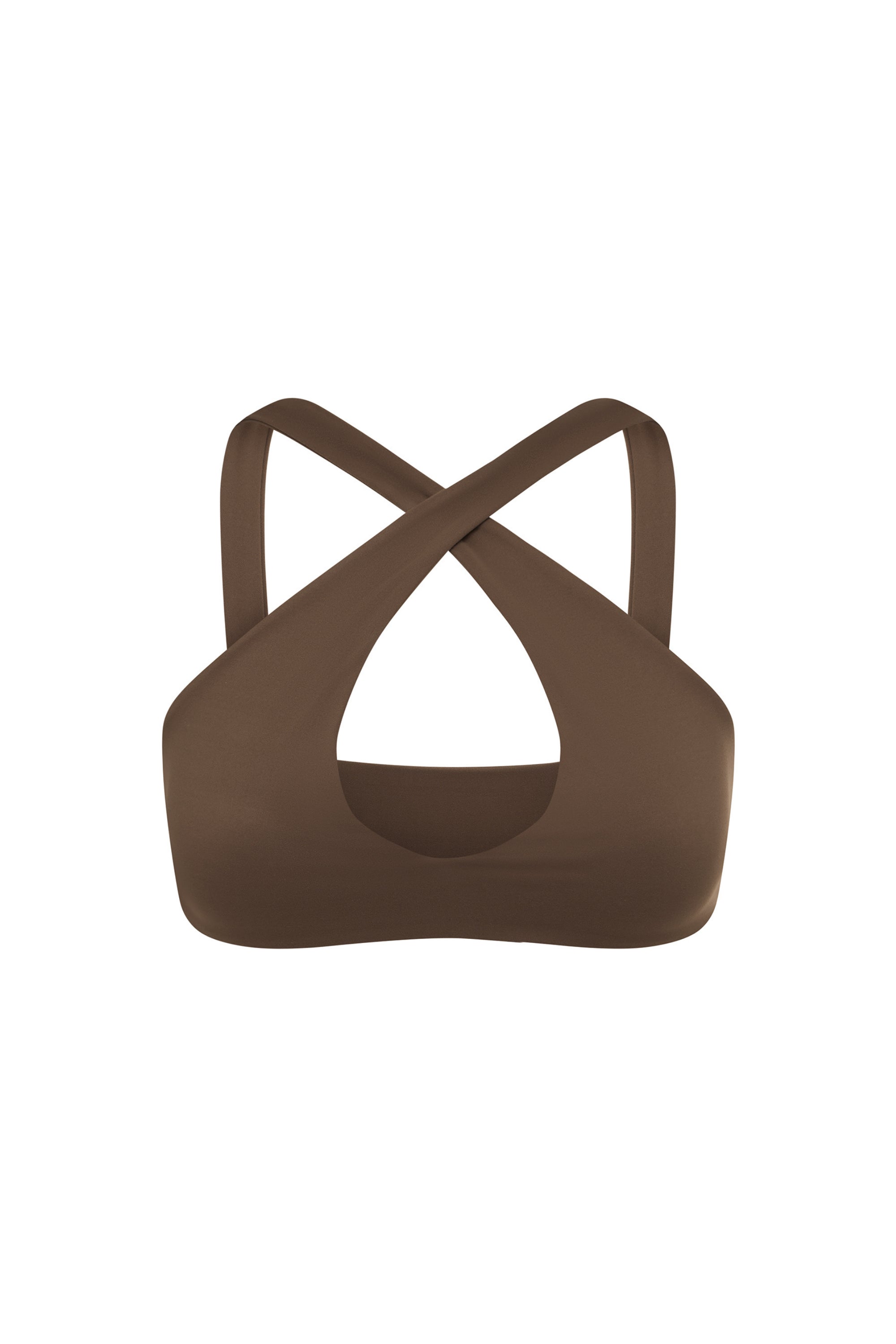 Rival The Label 'VITAL' MULTIWAY CROP - Cocoa