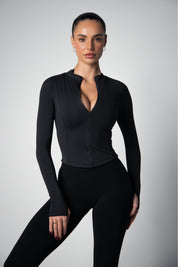 The 'Rogue'  Long Sleeve Jacket - Black